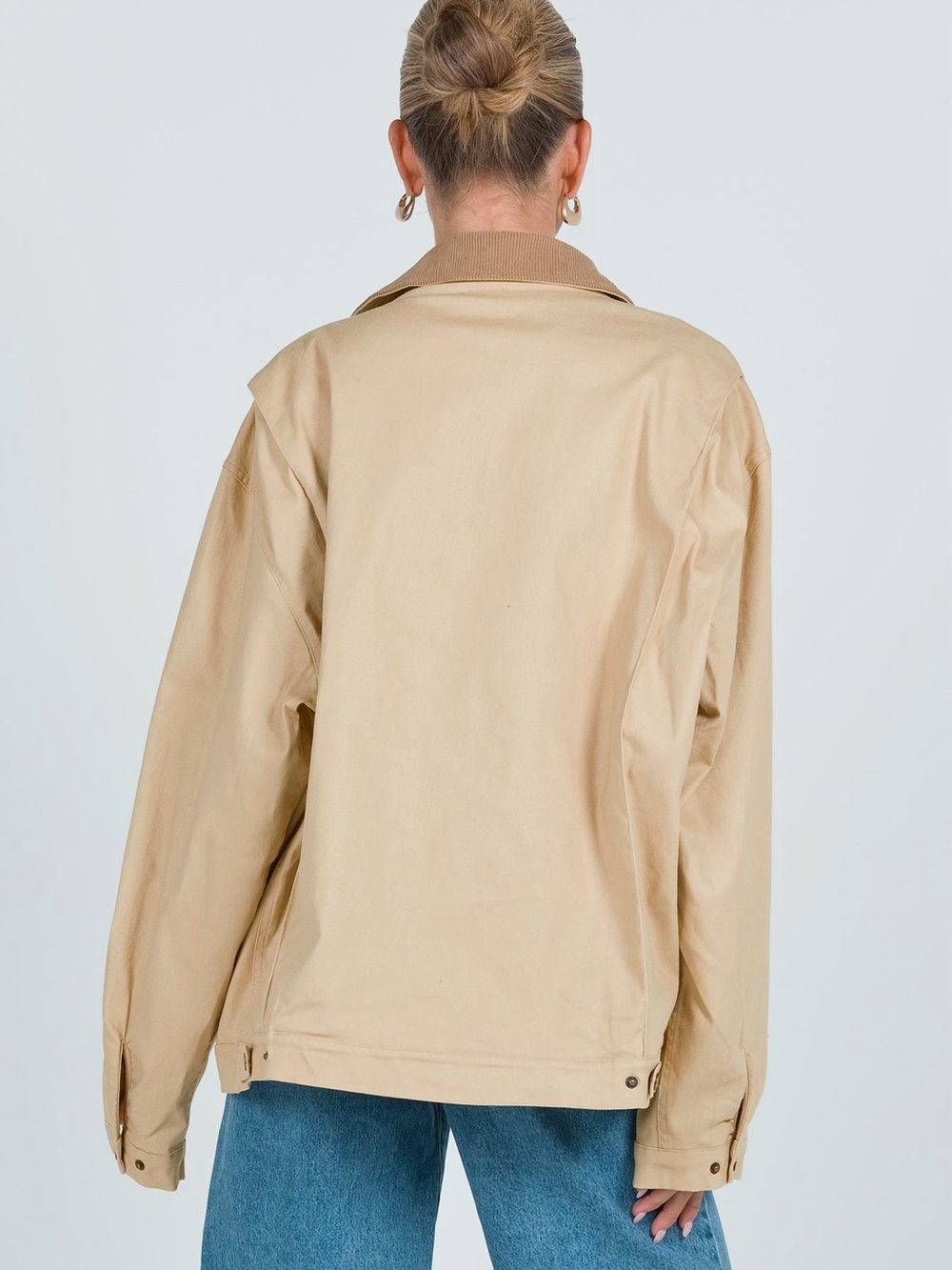 Princess Polly Springer Jacket Beige Tan Barn Jacket Size 8 NEW Fall Autumn - Picture 3 of 7